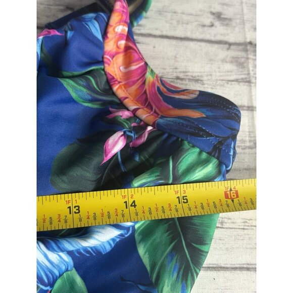 Miraclesuit x Talbots Sanibel Tankini Tropical Floral Women's Size 12 TOP - Picture 6 of 7
